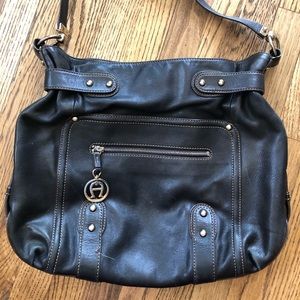 Etienne Aigner deep brown/almost black leather purse